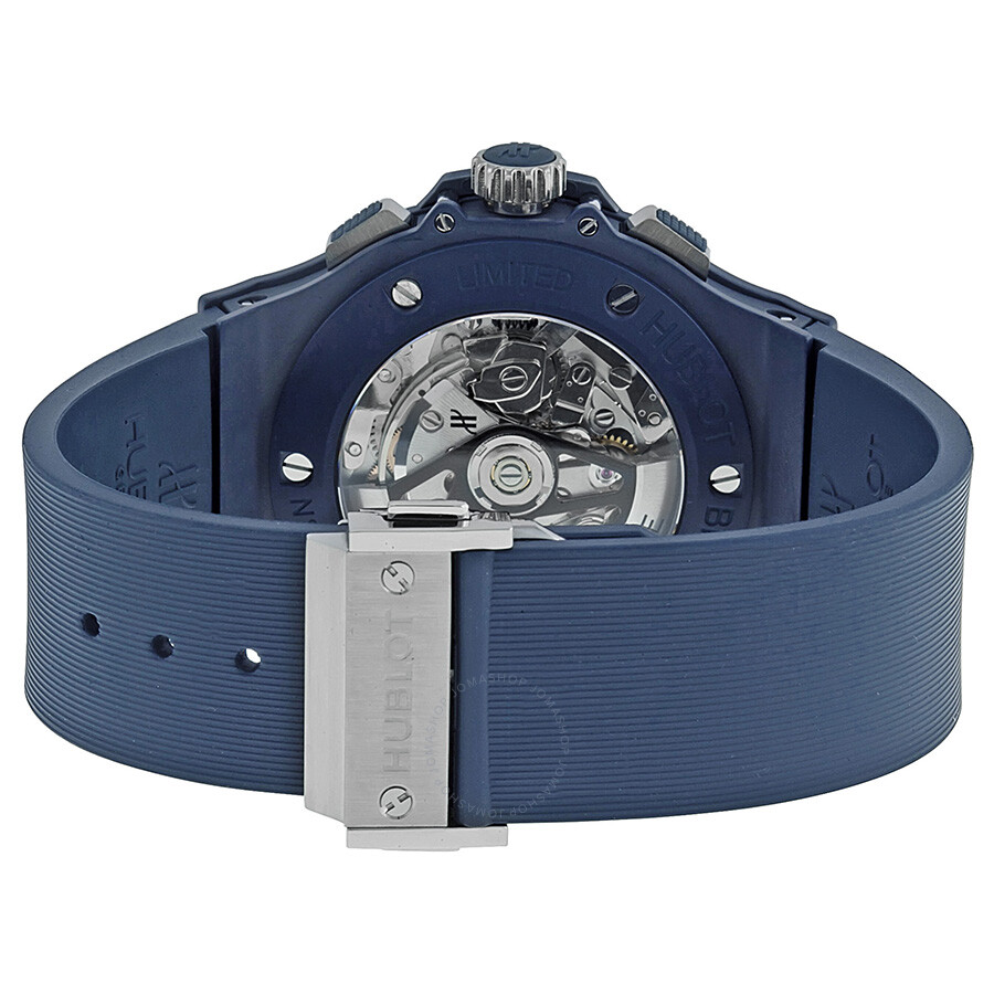 Replica Hublot Big Bang Blue Dial Blue Ceramic Rubber Men's Watch 301EI5190RB - Image 3