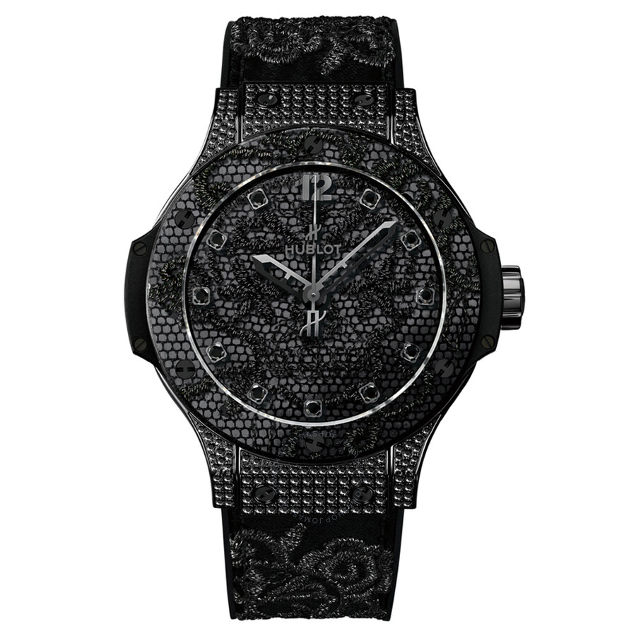 Replica Hublot Big Bang Broderie Stainless Steel Black Diamond Set Limited Edition Ladies Watch 343.SV.6510.NR.0800