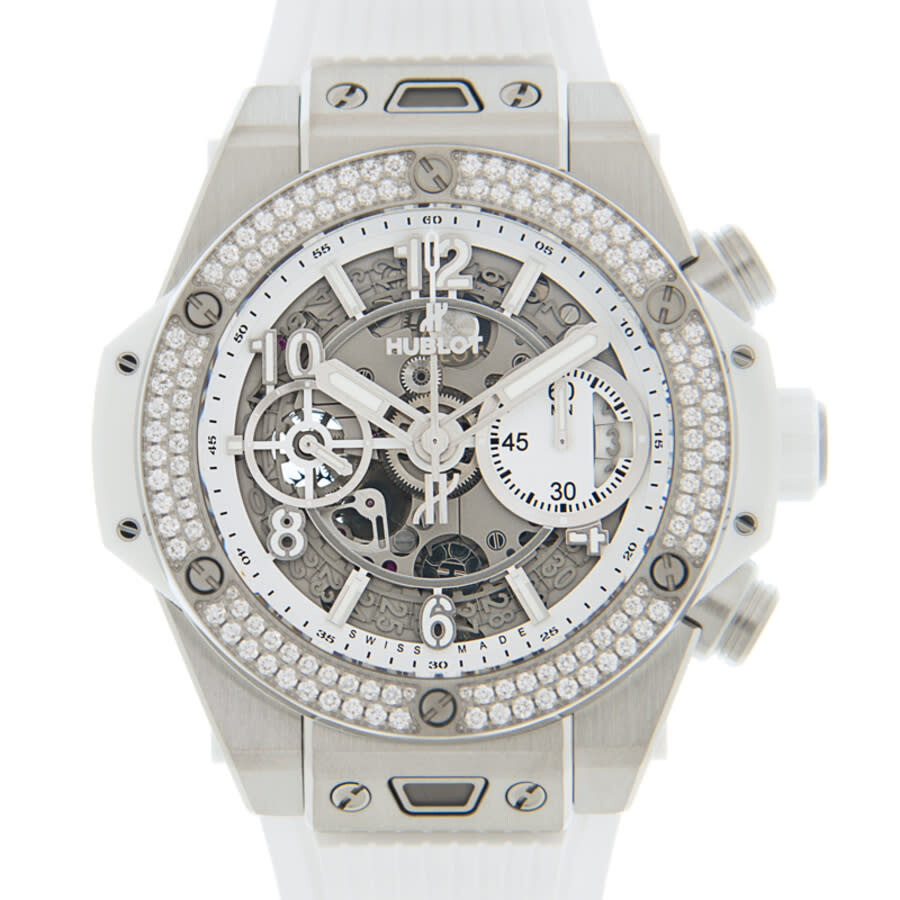 Replica Hublot Big Bang Chronograph Automatic Diamond Silver Dial Men's Watch 441.NE.2010.RW.1104