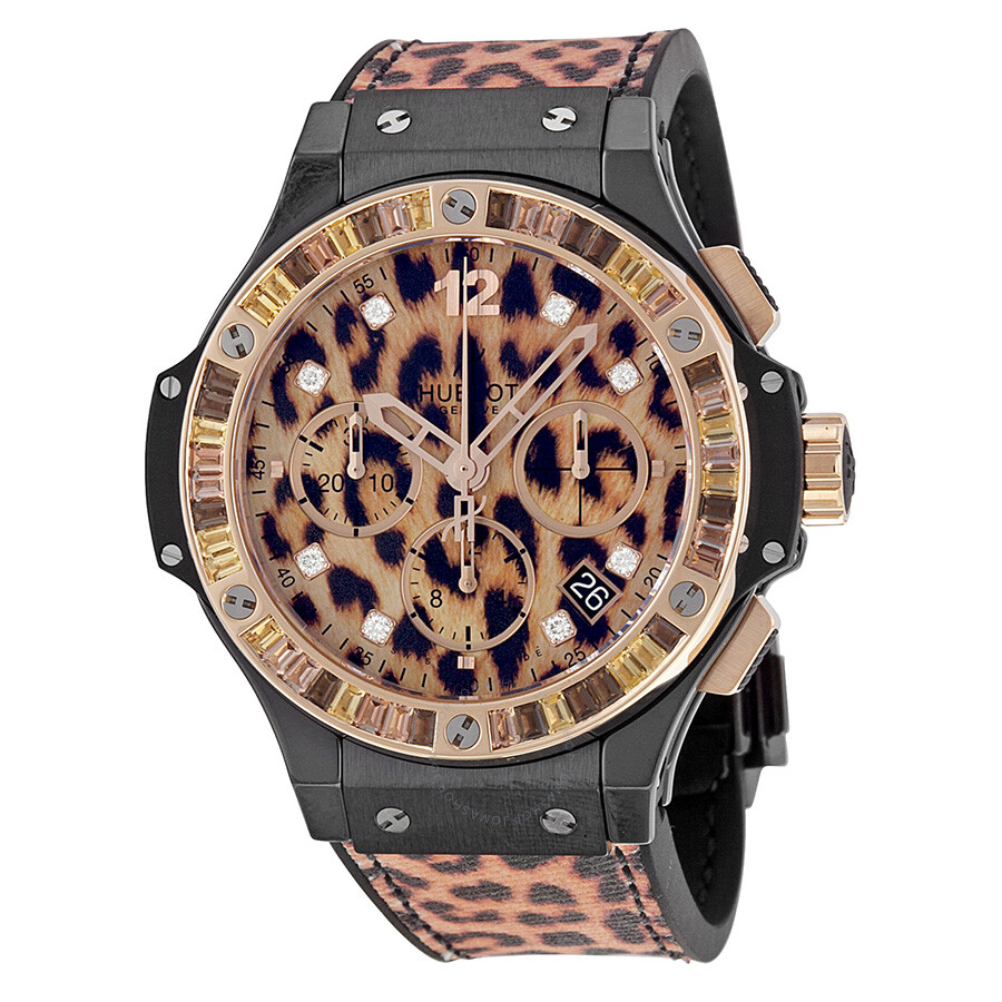 Replica Hublot Big Bang Chronograph Leopard Dial Unisex Watch 341.cp.7610.nr.1976