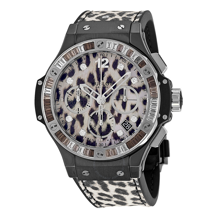 Replica Hublot Big Bang Chronograph Leopard Dial Unisex Watch 341.CW.7717.NR.1977