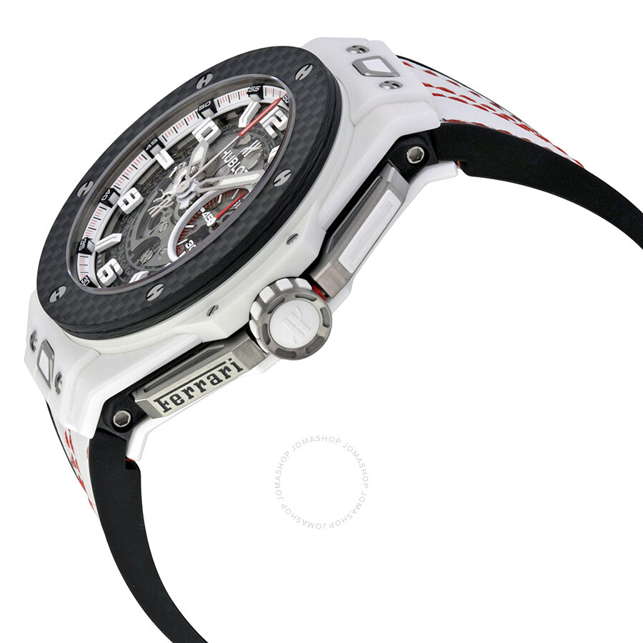 Replica Hublot Big Bang Ferrari Carbon Dial White Ceramic Skeleton Ceramic Men's Sports Watch 401.HQ.0121.VR - Image 2