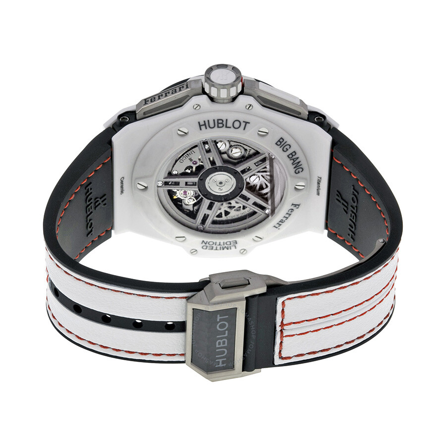 Replica Hublot Big Bang Ferrari Carbon Dial White Ceramic Skeleton Ceramic Men's Sports Watch 401.HQ.0121.VR - Image 3