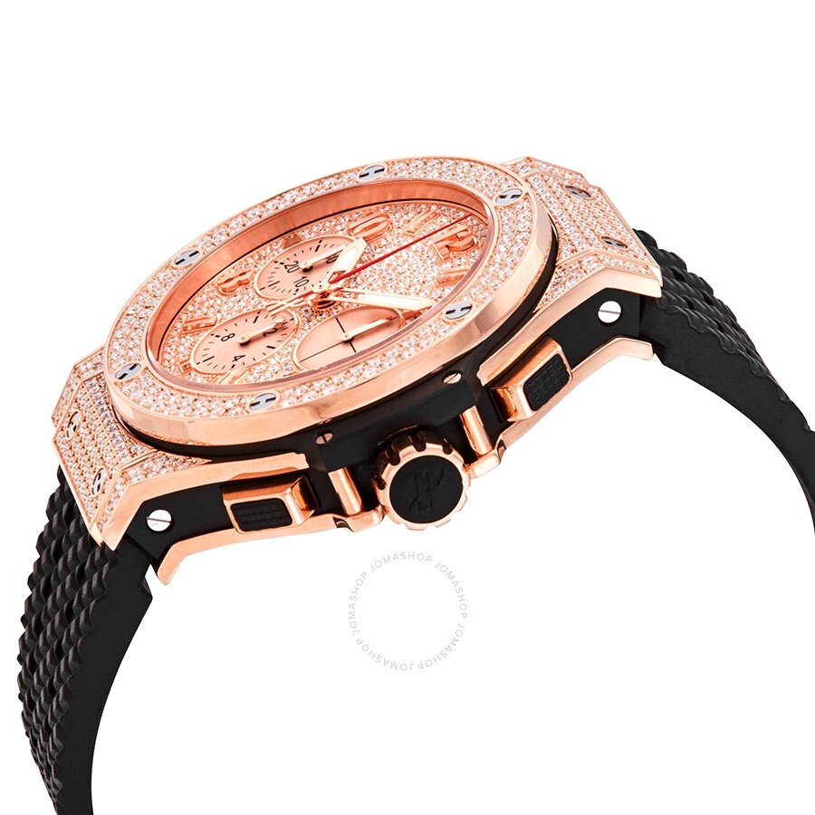 Replica Hublot Big Bang Gold 41mm Chronograph Automatic Diamond Unisex Watch 341.PX.9010.RX.1704 - Image 2