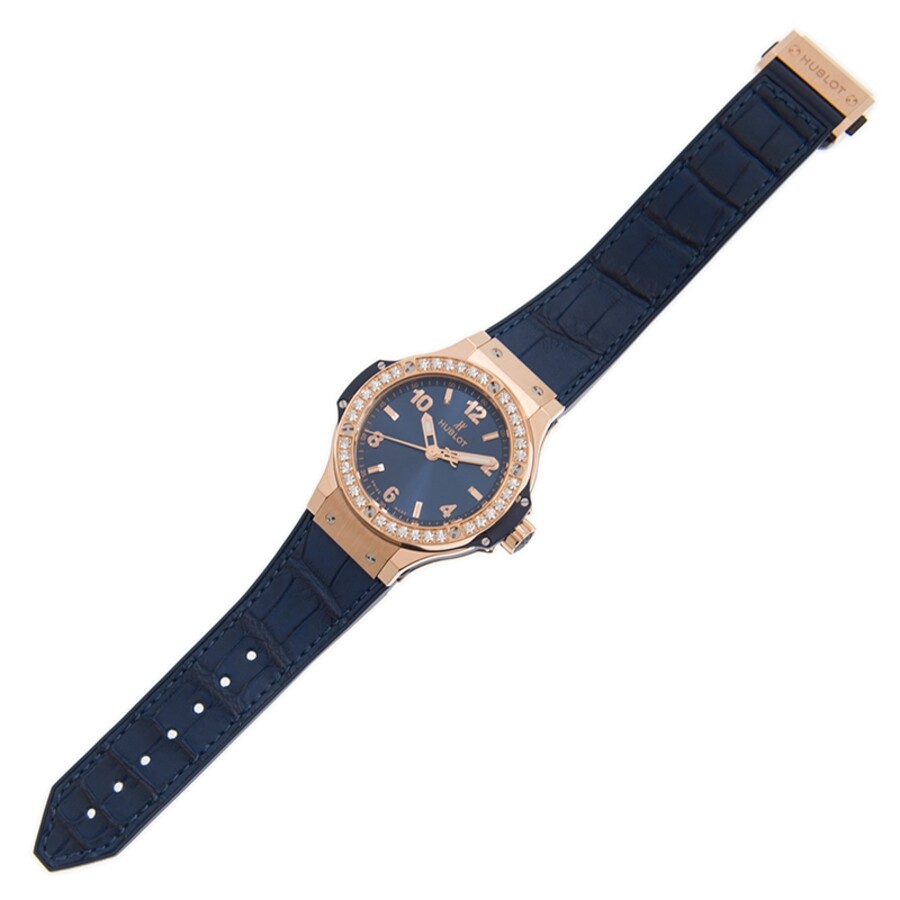 Replica Hublot Big Bang Gold Blue Chronograph Automatic Diamond Ladies Watch 361.PX.7180.LR.1204 - Image 3
