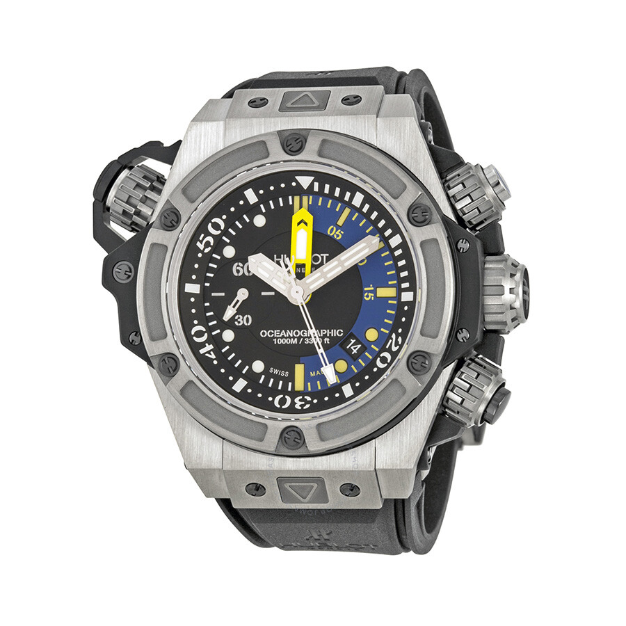 Replica Hublot Big Bang King Power Black and Blue Dial Titanium Rubber Men's Watch 732NX1127RX