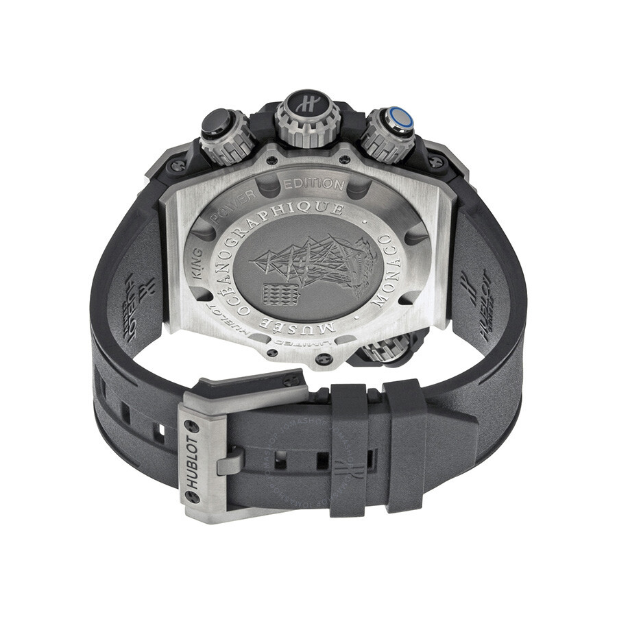 Replica Hublot Big Bang King Power Black and Blue Dial Titanium Rubber Men's Watch 732NX1127RX - Image 3