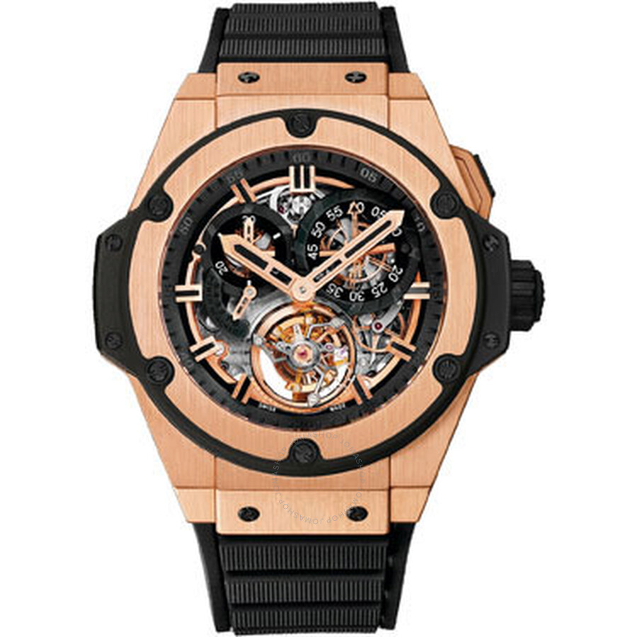 Replica Hublot Big Bang King Power Skeleton Dial 18K King Gold Men's Watch 708.PX.0180.RX