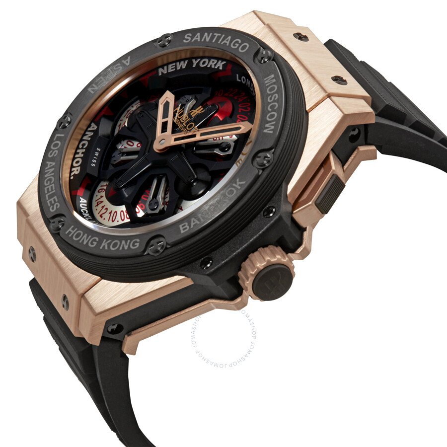Replica Hublot Big Bang King Power Unico GMT King Gold Black Rubber Men's Watch 771.OM.1170.RX - Image 2