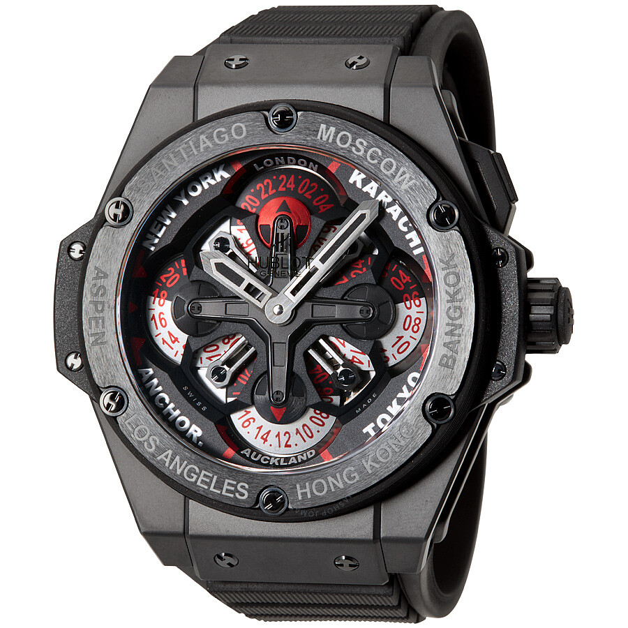 Replica Hublot Big Bang King Power Unico GMT Skeleton Dial Ceramic Men's Watch 771.CI.1170.RX