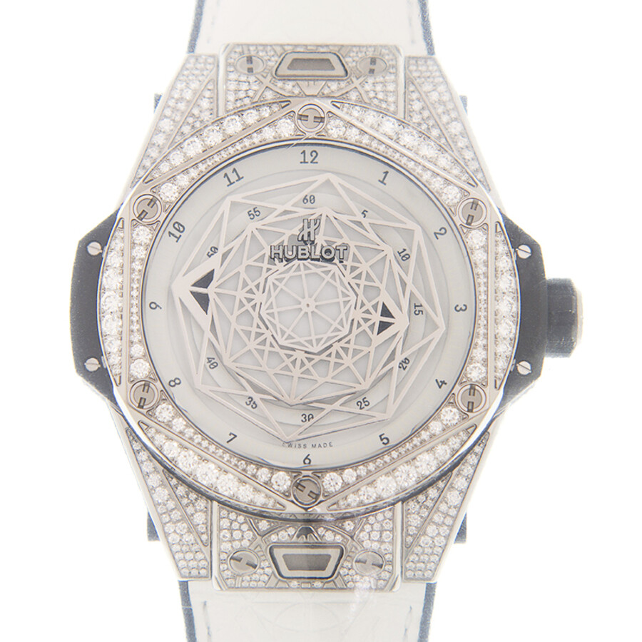 Replica Hublot Big Bang Sang Bleu Automatic Diamond White Dial Unisex Watch 415.NX.2027.VR.1704.MXM18