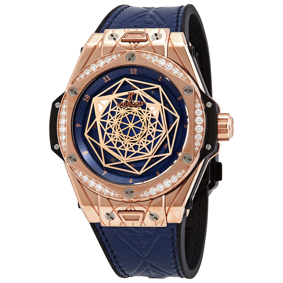 Replica Hublot Big Bang Sang Bleu Blue Dial Ladies Watch 465.OS.7189.VR.1204.MXM19