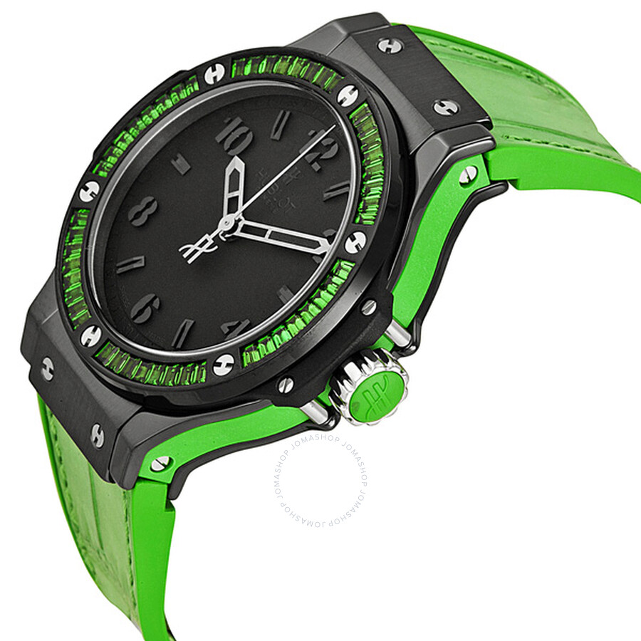 Replica Hublot Big Bang Tutti Frutti Black Dial Green Strap Ladies Watch 361CG1110LR1922 - Image 2