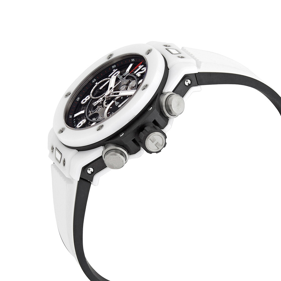 Replica Hublot Big Bang UNICO Automatic Chronograph White Ceramic Silver Dial Men's Watch 441.HX.1170.RX - Image 2