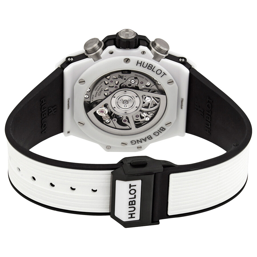 Replica Hublot Big Bang UNICO Automatic Chronograph White Ceramic Silver Dial Men's Watch 441.HX.1170.RX - Image 3