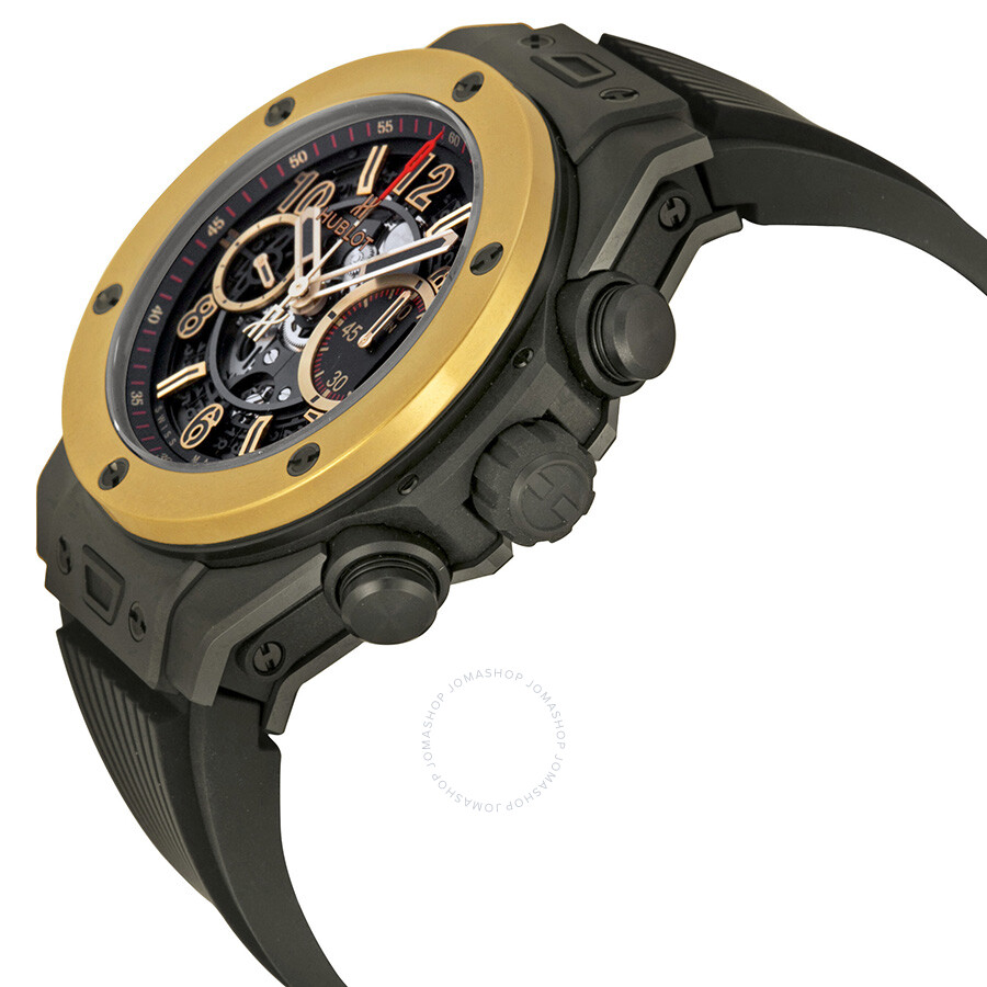 Replica Hublot Big Bang Unico Magic Automatic Gold Skeleton Dial Black Rubber Men's Watch 411CM1138RX - Image 2