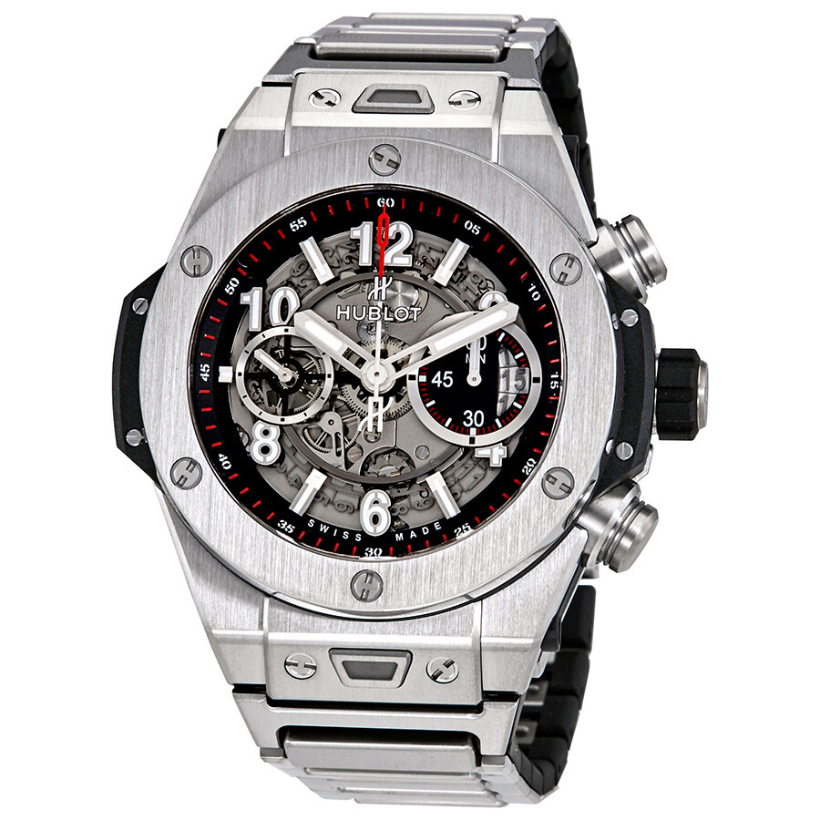 Replica Hublot Big Bang Unico Mat Black Skeleton Dial Chronograph Men's Watch 411.NX.1170.NX