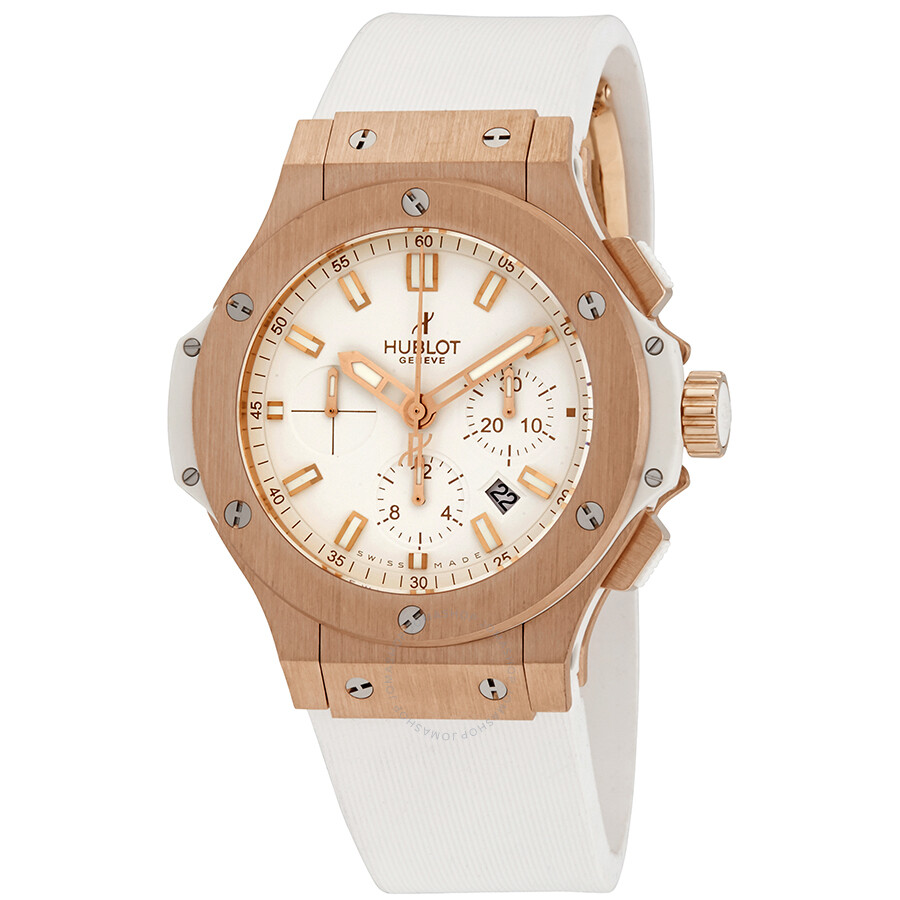 Replica Hublot Big Bang White Dial 18kt Rose Gold Automatic Chronograph Men's Watch 301-PE-2180-RW