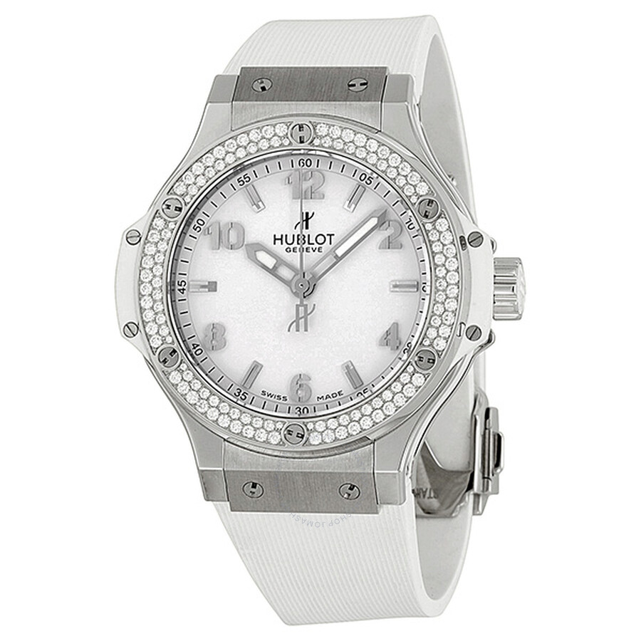 Replica Hublot Big Bang Quartz Diamond White Dial Unisex Watch 361.SE.2010.RW.1104.PLP