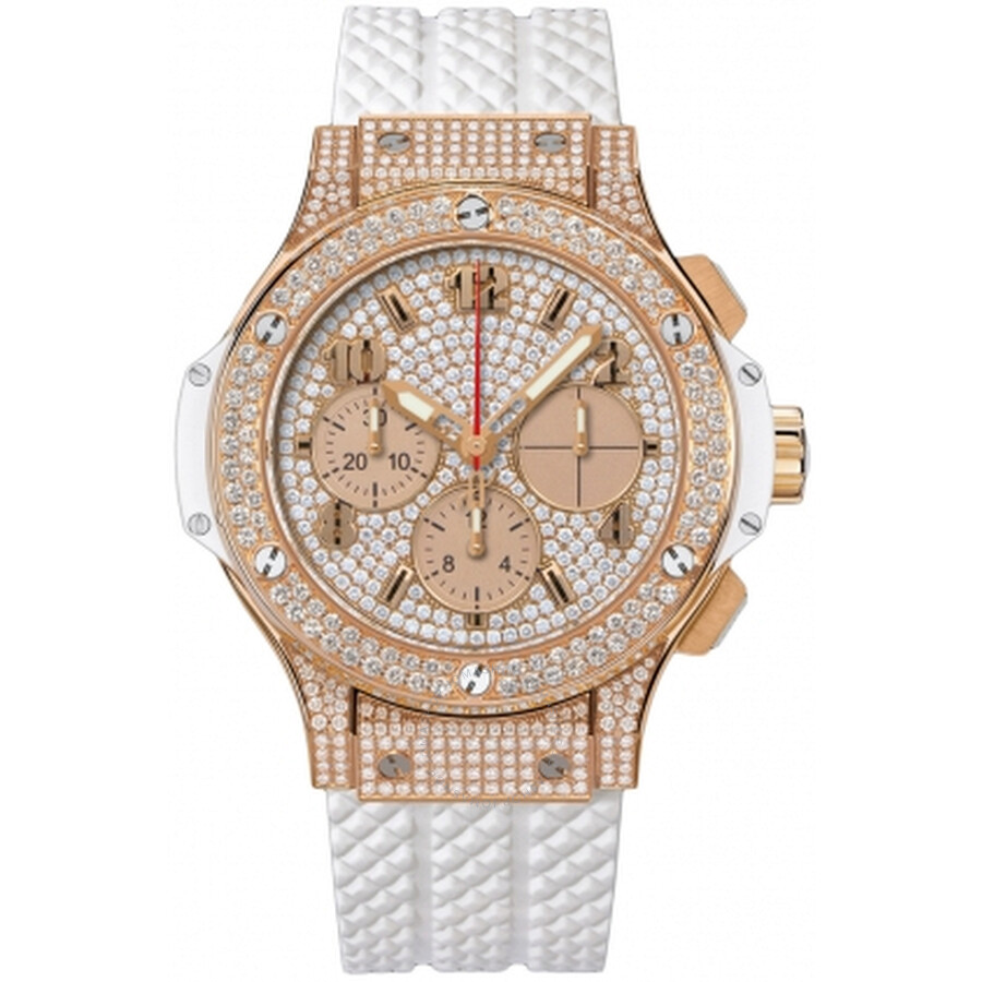 Replica Hublot Big Bang White Diamond Dial Automatic 18 Carat Rose Gold Ladies Watch 341.PE.9010.RW.1704