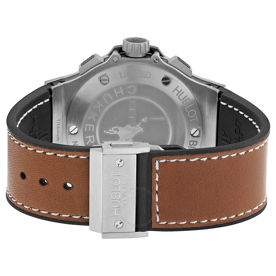 Replica Hublot Chukker Bang Black Dial Titanium Brown Leather Men's Watch 317NM1137VR - Image 3