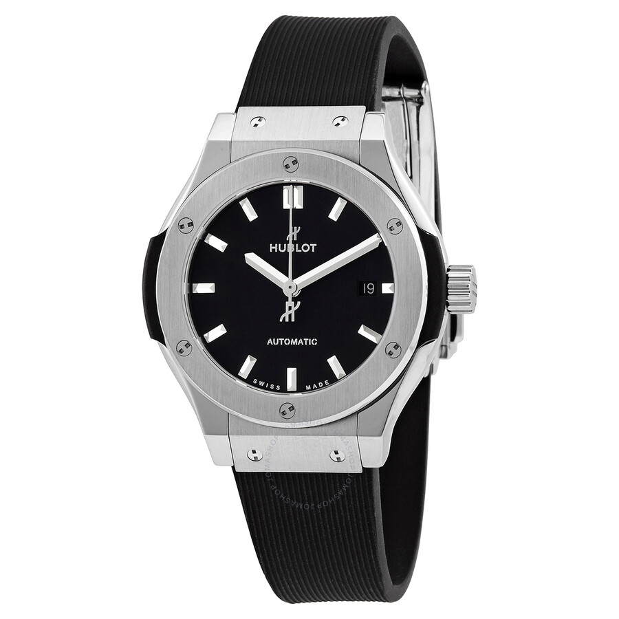 Replica Hublot Classic Fusion Automatic Black Dial Ladies Watch 582.NX.1170.RX