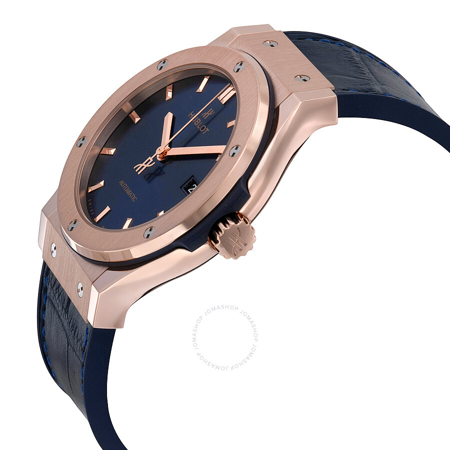 Replica Hublot Classic Fusion Automatic Blue Sunray Dial 18kt Rose Gold Men's Watch 542.OX.7180.LR - Image 2