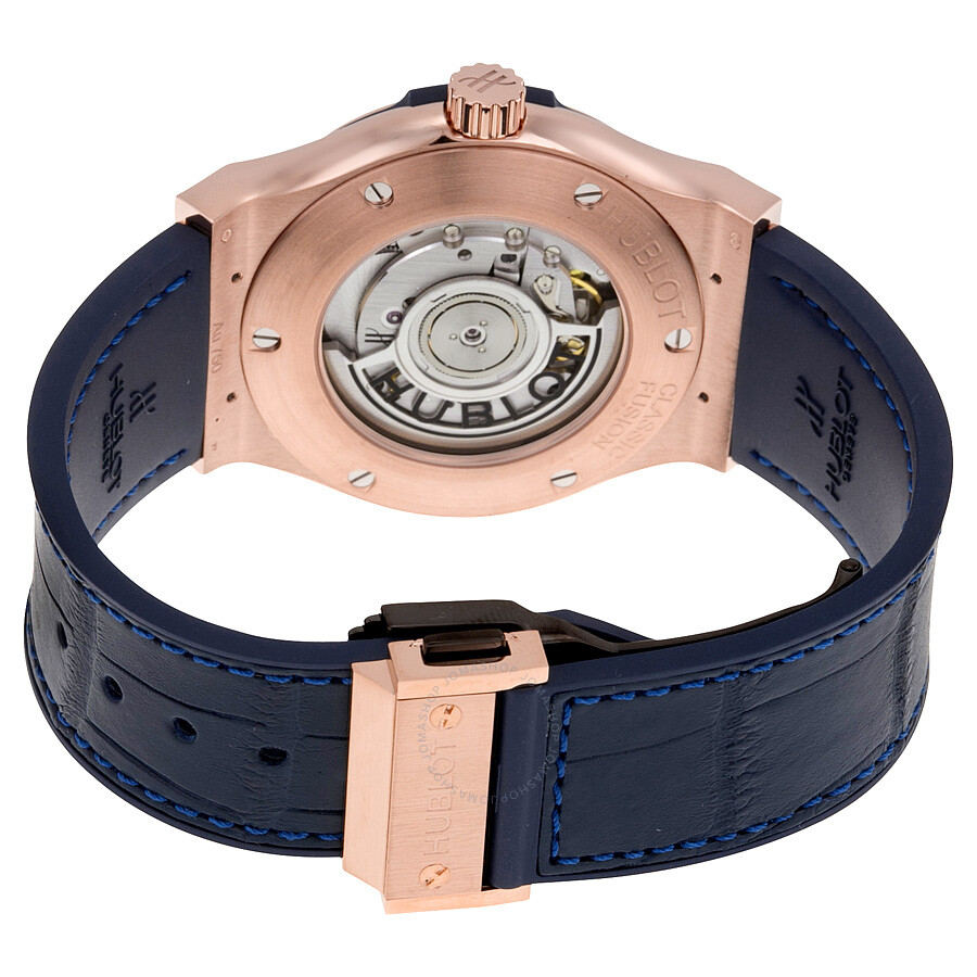 Replica Hublot Classic Fusion Automatic Blue Sunray Dial 18kt Rose Gold Men's Watch 542.OX.7180.LR - Image 3