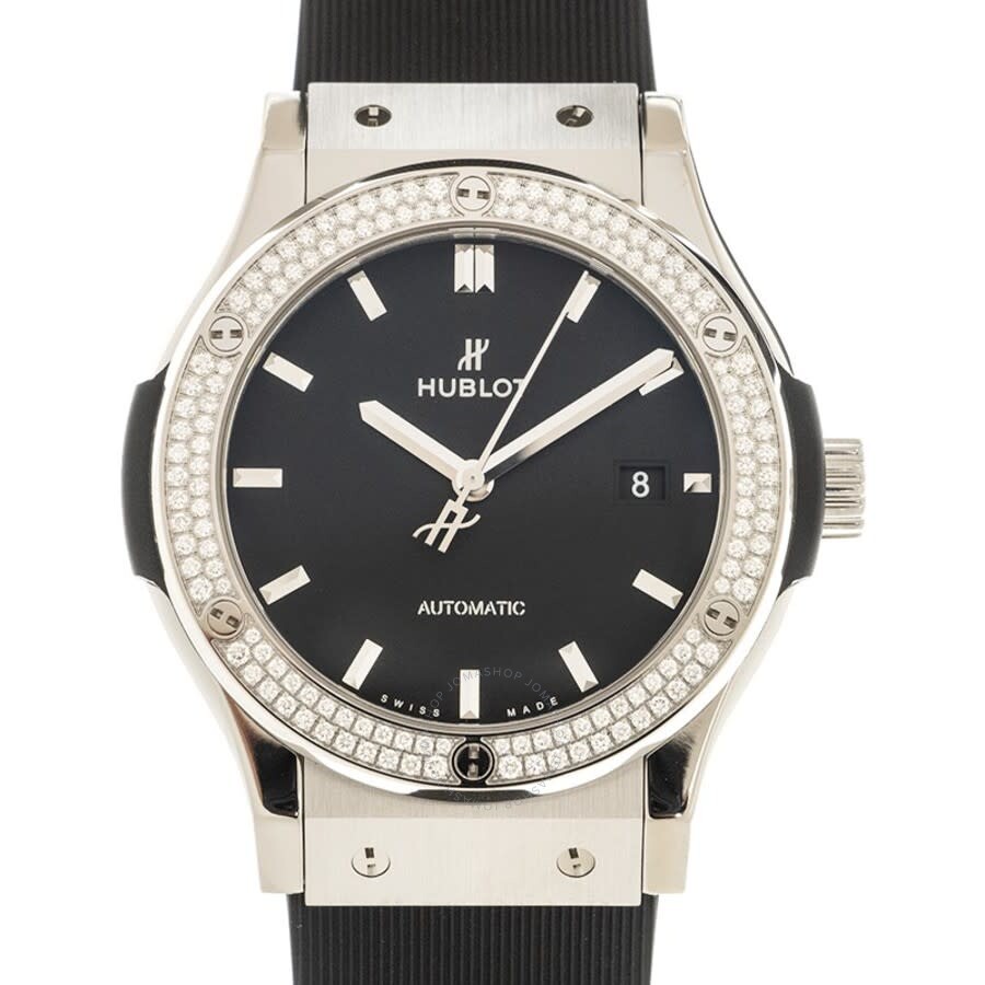 Replica Hublot Classic Fusion Automatic Diamond Black Dial Men's Watch 542.NX.1171.RX.1104 - Image 2