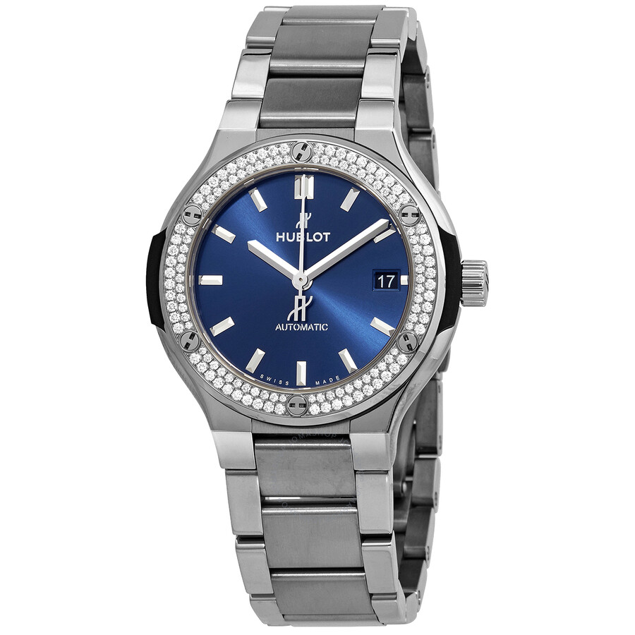 Replica Hublot Classic Fusion Automatic Diamond Blue Dial 38mm Watch 568.NX.7170.NX.1104