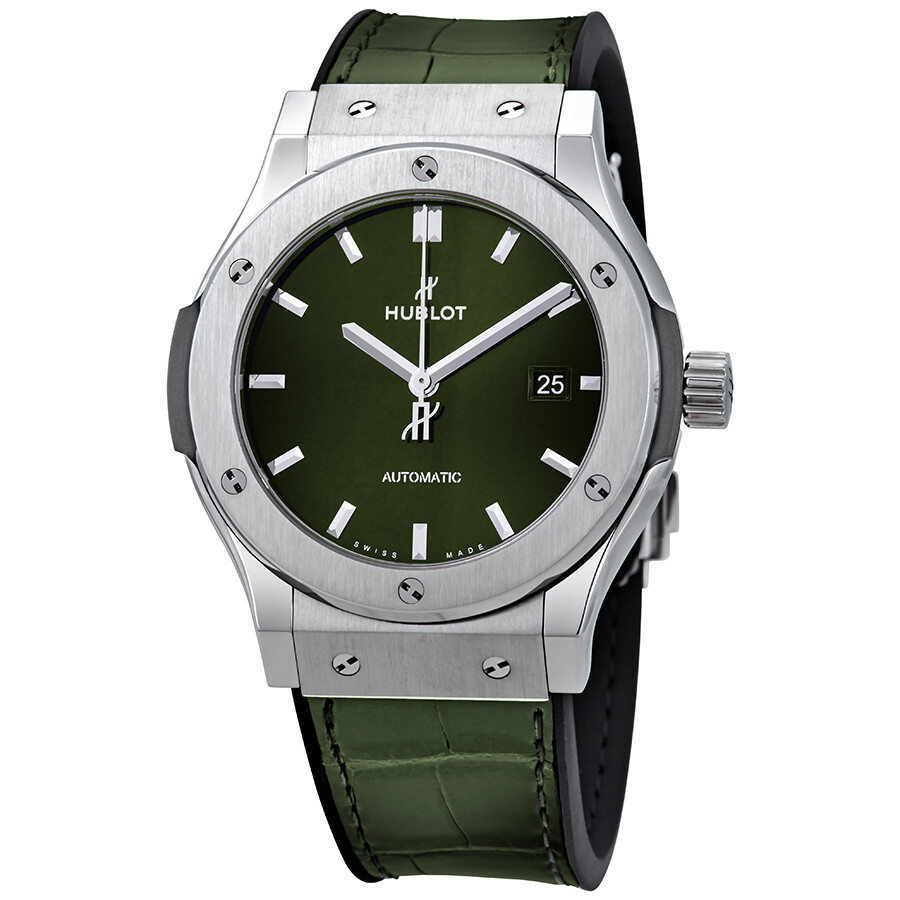 Replica Hublot Classic Fusion Automatic Green Dial Men's Watch 542.NX.8970.LR