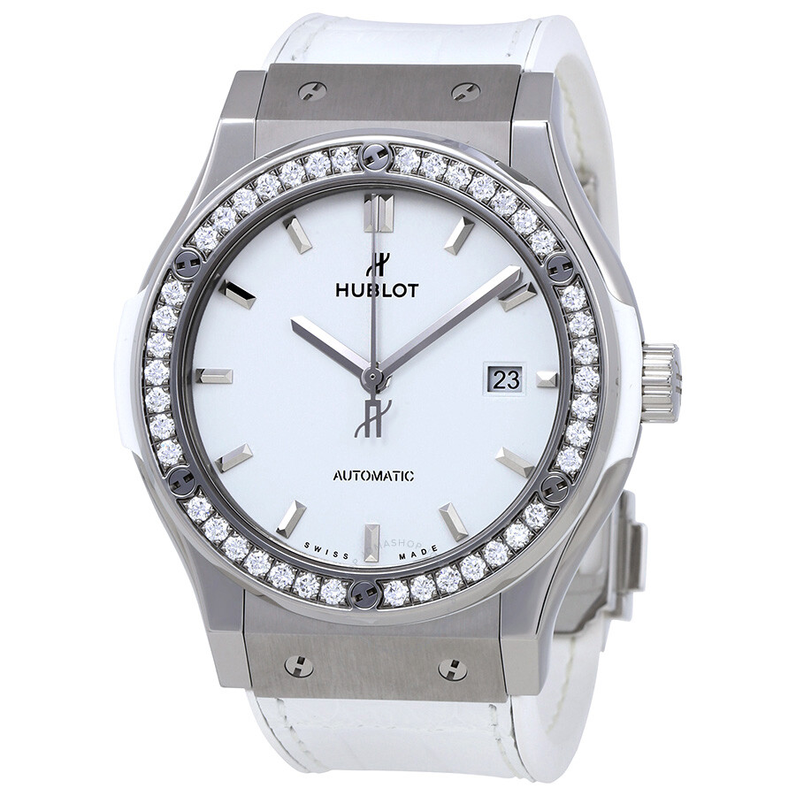Replica Hublot Classic Fusion Automatic White Dial Ladies Watch 542.NE.2010.LR.1204