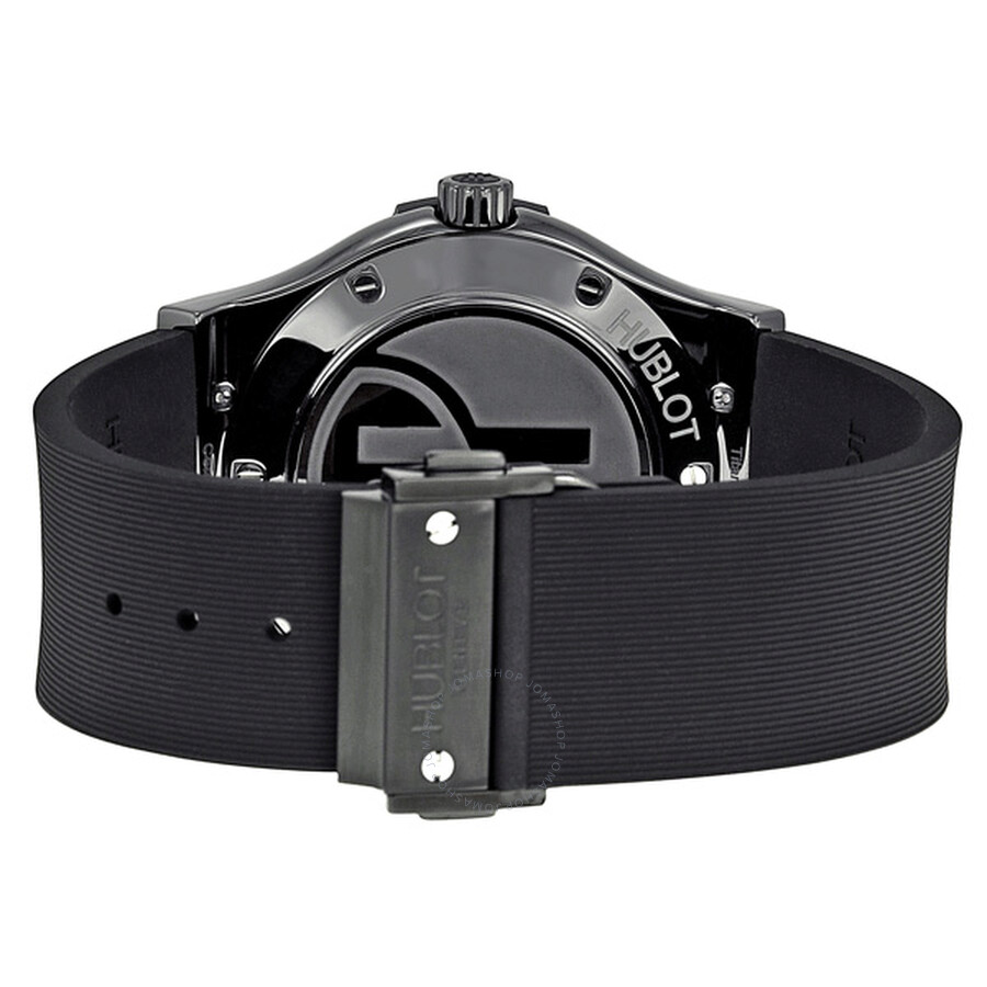 Replica Hublot Classic Fusion Black Carbon Fiber Dial Automatic Black Rubber Men's Watch 511.CM.1770.RX - Image 3