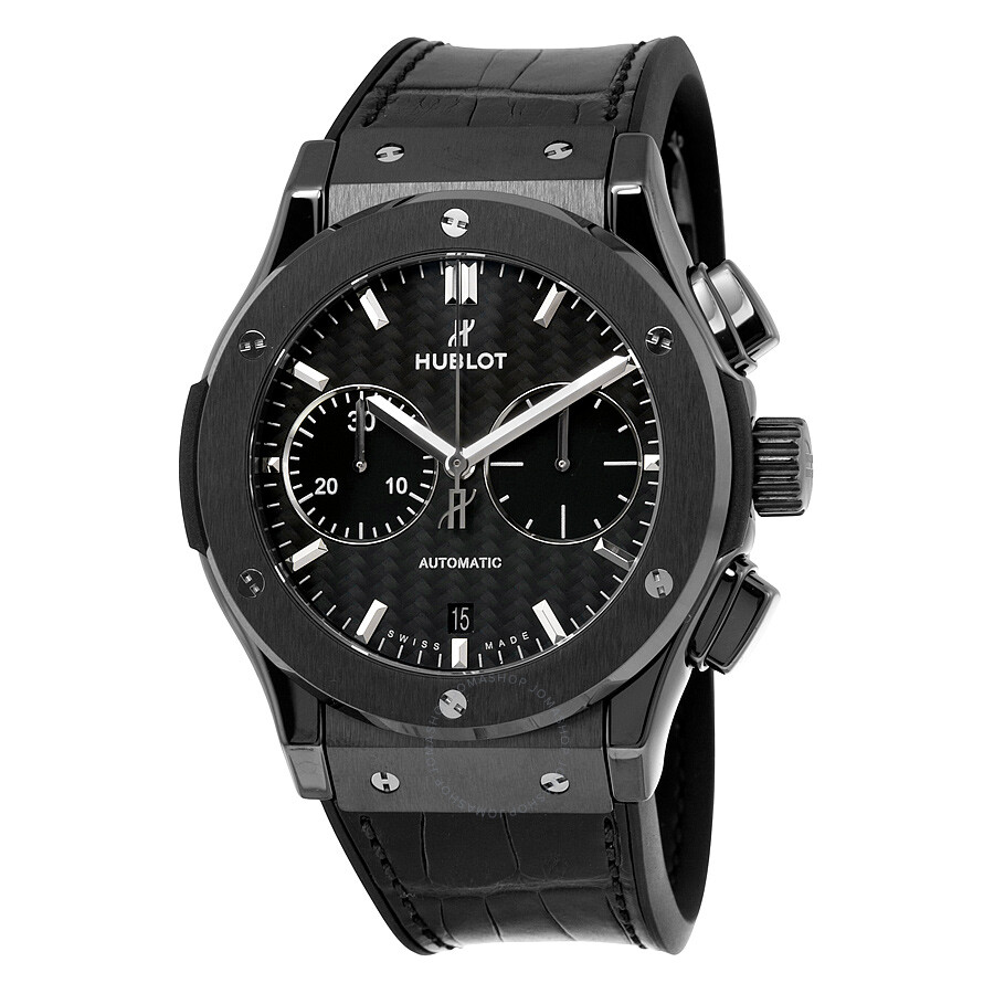 Replica Hublot Classic Fusion Black Ceramic Case Chronograph Watch 521.CM.1771.LR