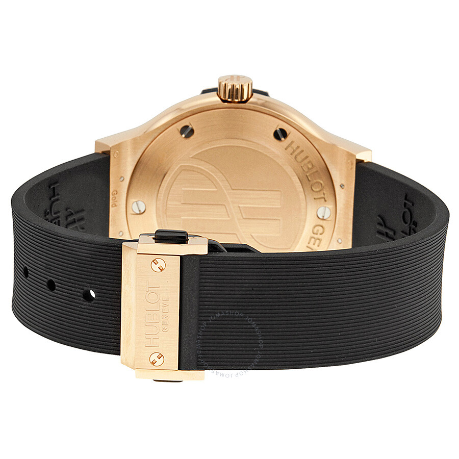 Replica Hublot Classic Fusion Black Dial 18k Rose Gold Black Rubber Strap Men's Watch 561.PX.1180.RX - Image 3