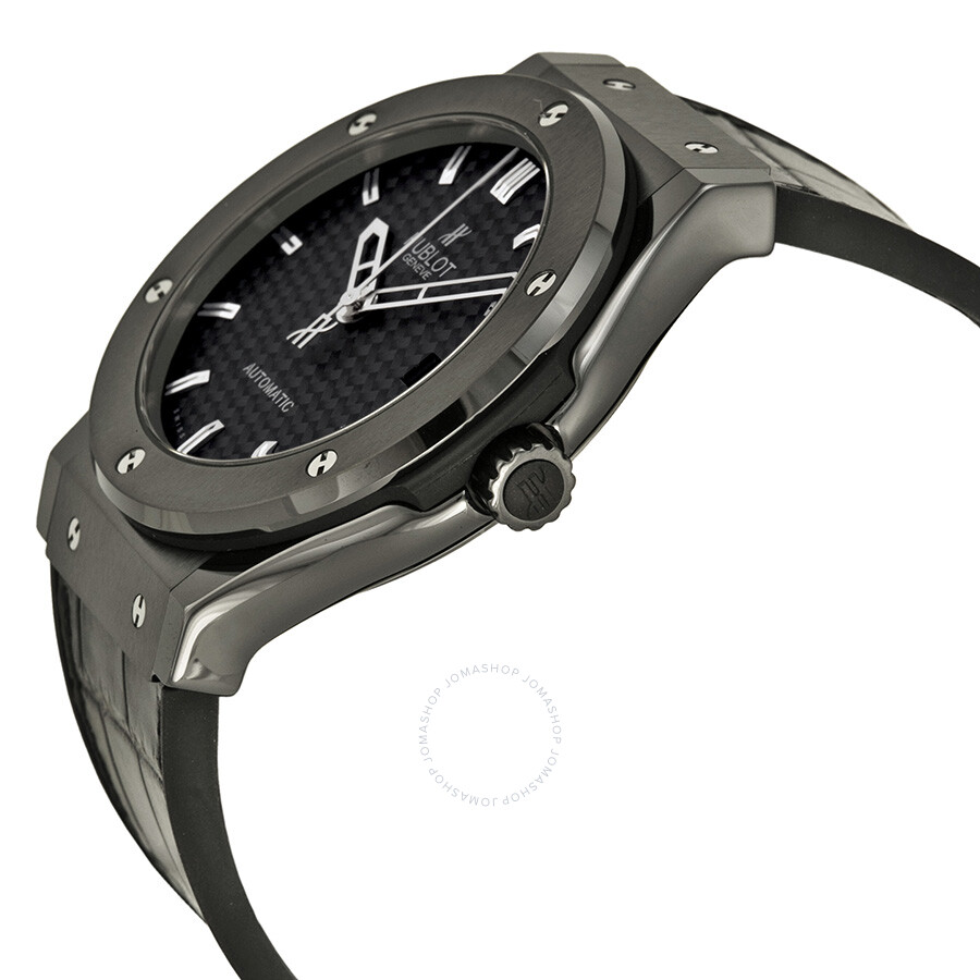 Replica Hublot Classic Fusion Black Dial Alligator Leather Men's Watch 511.CM.1770.LR - Image 2