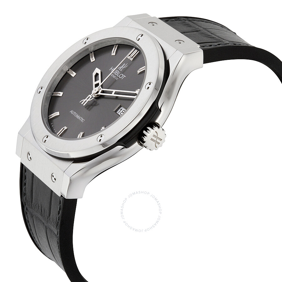 Replica Hublot Classic Fusion Black Dial Black Leather Men's Watch 542NX7070LR - Image 2