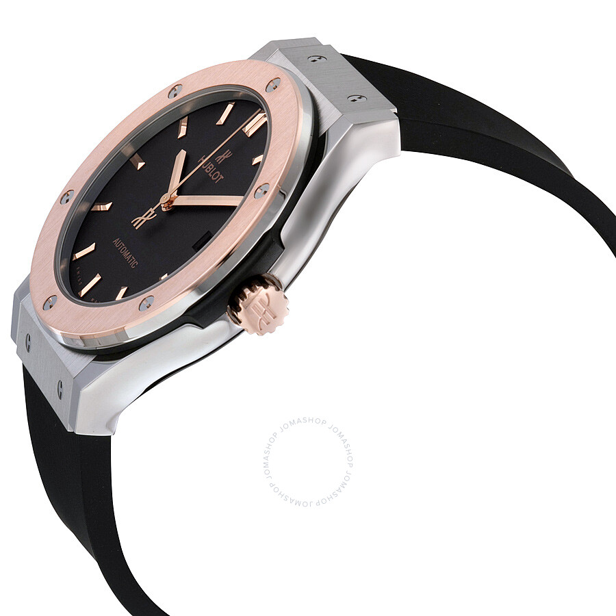 Replica Hublot Classic Fusion Black Dial Black Rubber Men's Watch 511.NO.1181.RX - Image 2
