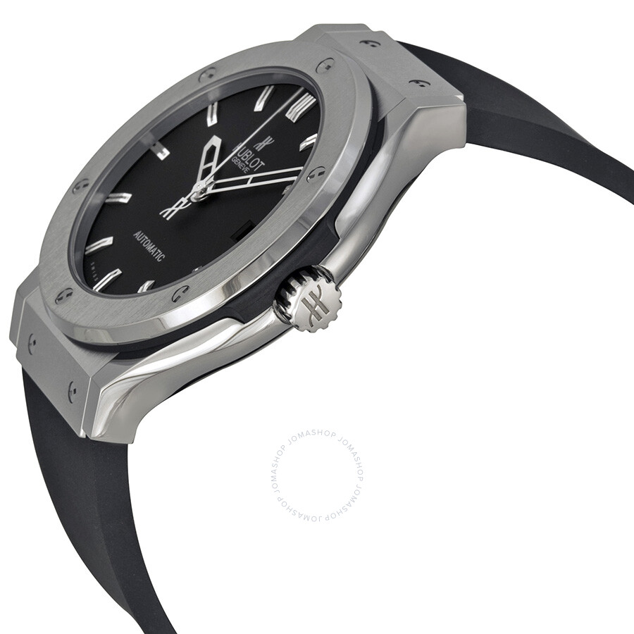 Replica Hublot Classic Fusion Black Dial Black Rubber Men's Watch 511.NX.1170.RX - Image 2