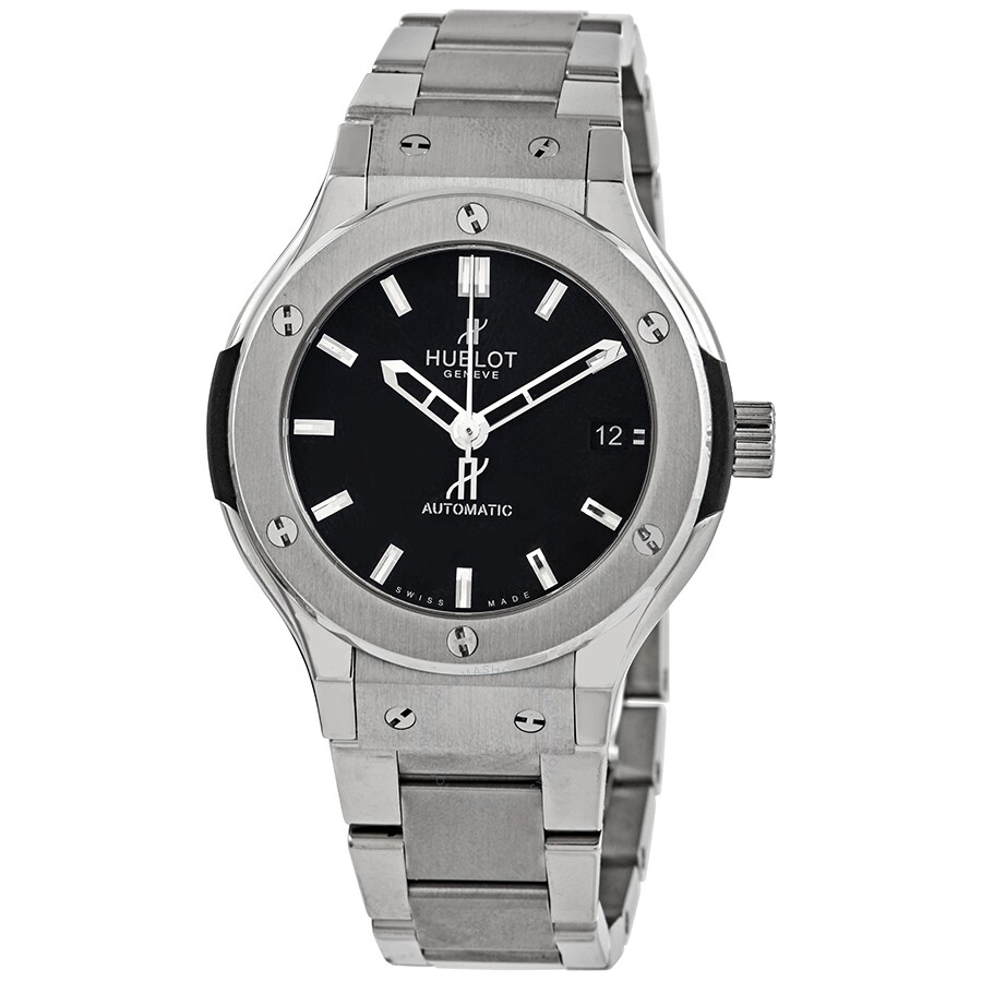 Replica Hublot Classic Fusion Black Dial Titanium Automatic Men's Watch 565NX1170NX