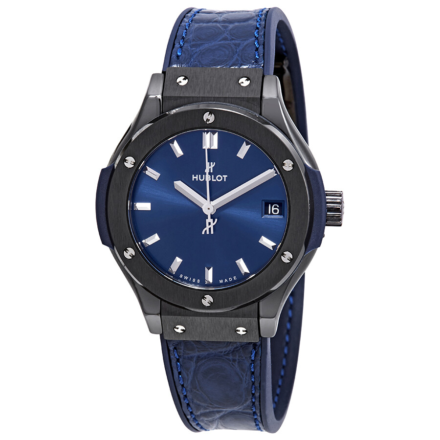 Replica Hublot Classic Fusion Blue Dial Ladies Watch 581.CM.7170.LR