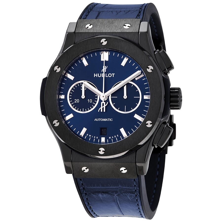 Replica Hublot Classic Fusion Blue Sunray Dial Automatic Men's Chronograph Watch 541.CM.7170.LR