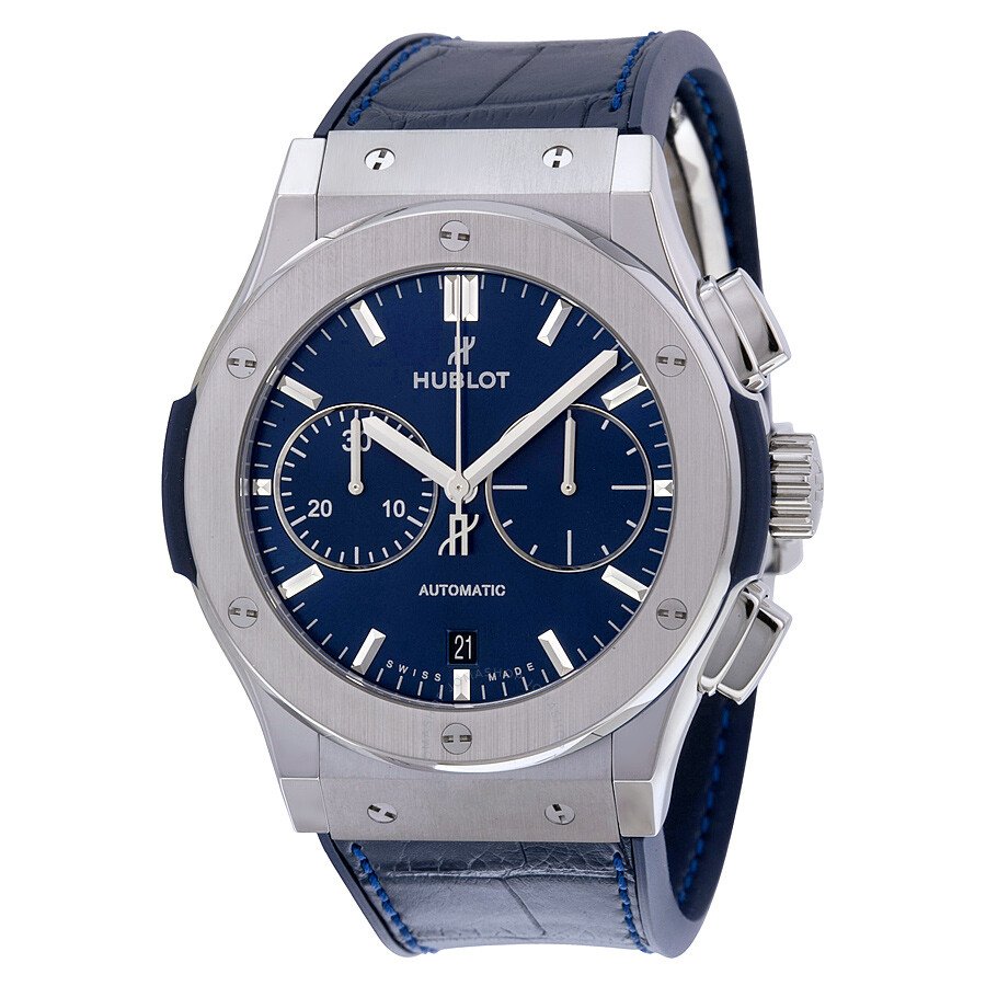 Replica Hublot Classic Fusion Automatic Blue Sunray Dial Titanium Men's Watch 521.NX.7170.LR