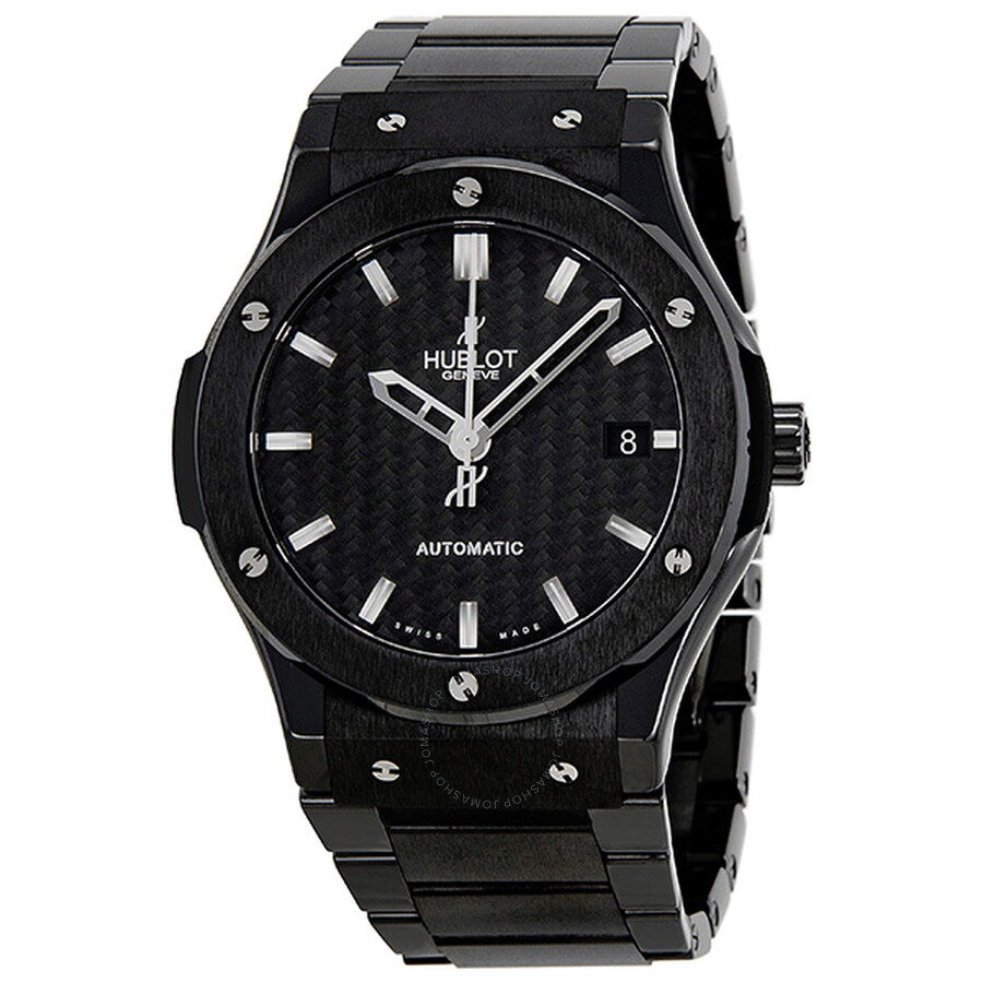 Replica Hublot Classic Fusion Carbon Fiber Dial Black Ceramic Men's Watch 511CM1770CM