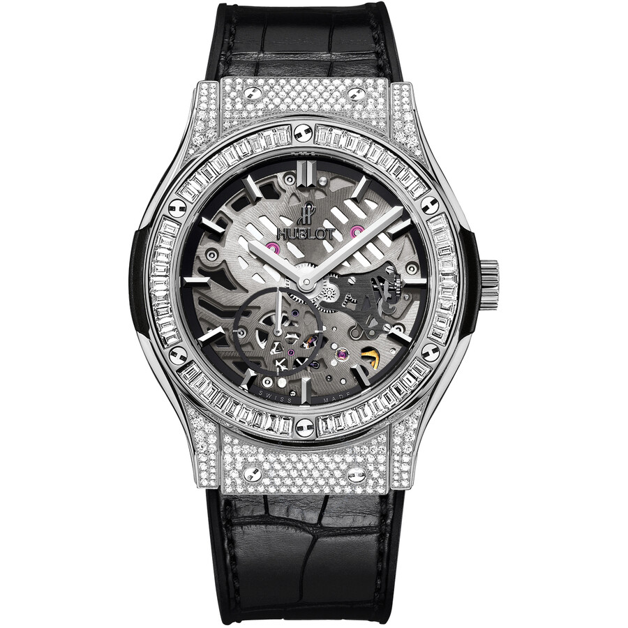 Replica Hublot Classic Fusion Classico Ultra Thin Skeleton Dial Hand Wind Men's Watch 515.NX.0170.LR.0904