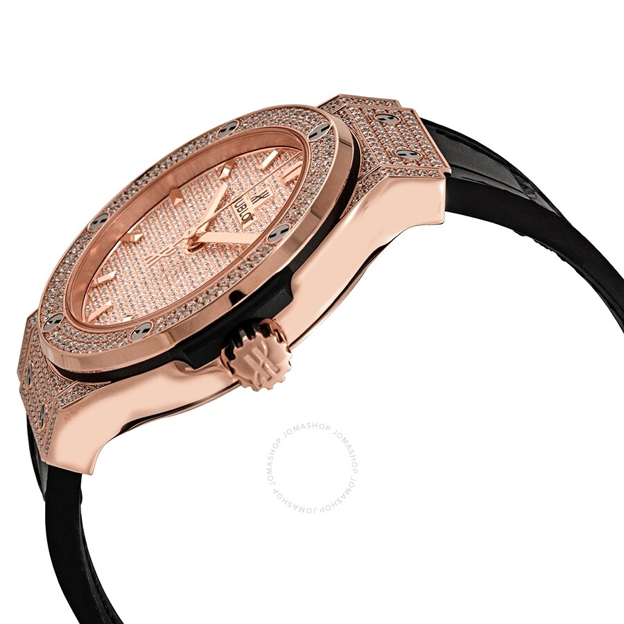 Replica Hublot Classic Fusion Diamond Pave Dial 18kt Rose Gold Automatic Watch 565.OX.9010.LR.1704 - Image 2