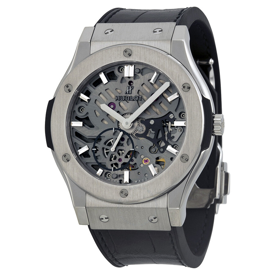 Replica Hublot Classic Fusion Hand Wind Skeleton Dial Men's Watch 545.NX.0170.LR