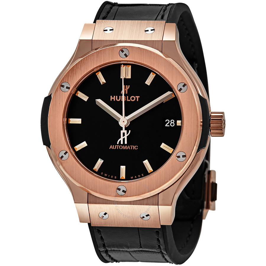 Replica Hublot Classic Fusion Mat 18kt Rose Gold Black Dial Automatic Men's Watch 565.OX.1181.LR