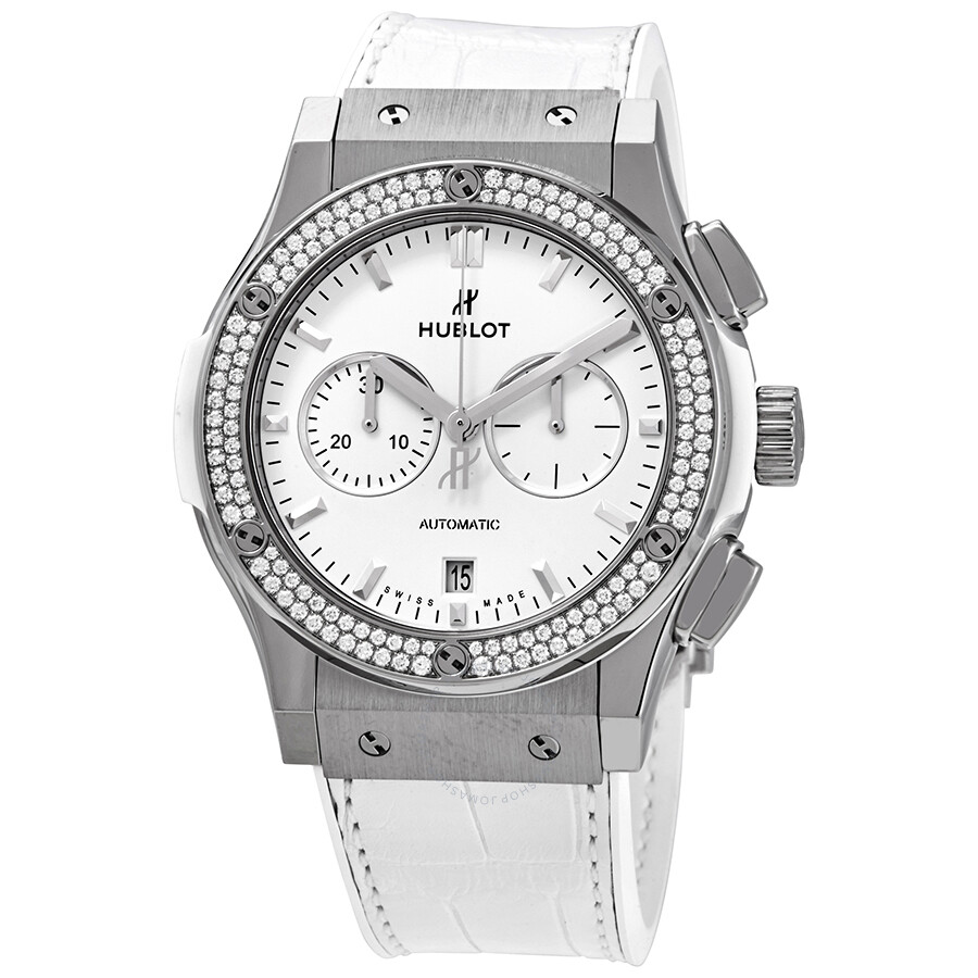 Replica Hublot Classic Fusion Mat White Dial Automatic Ladies Chronograph Watch 541.NE.2010.LR.1104