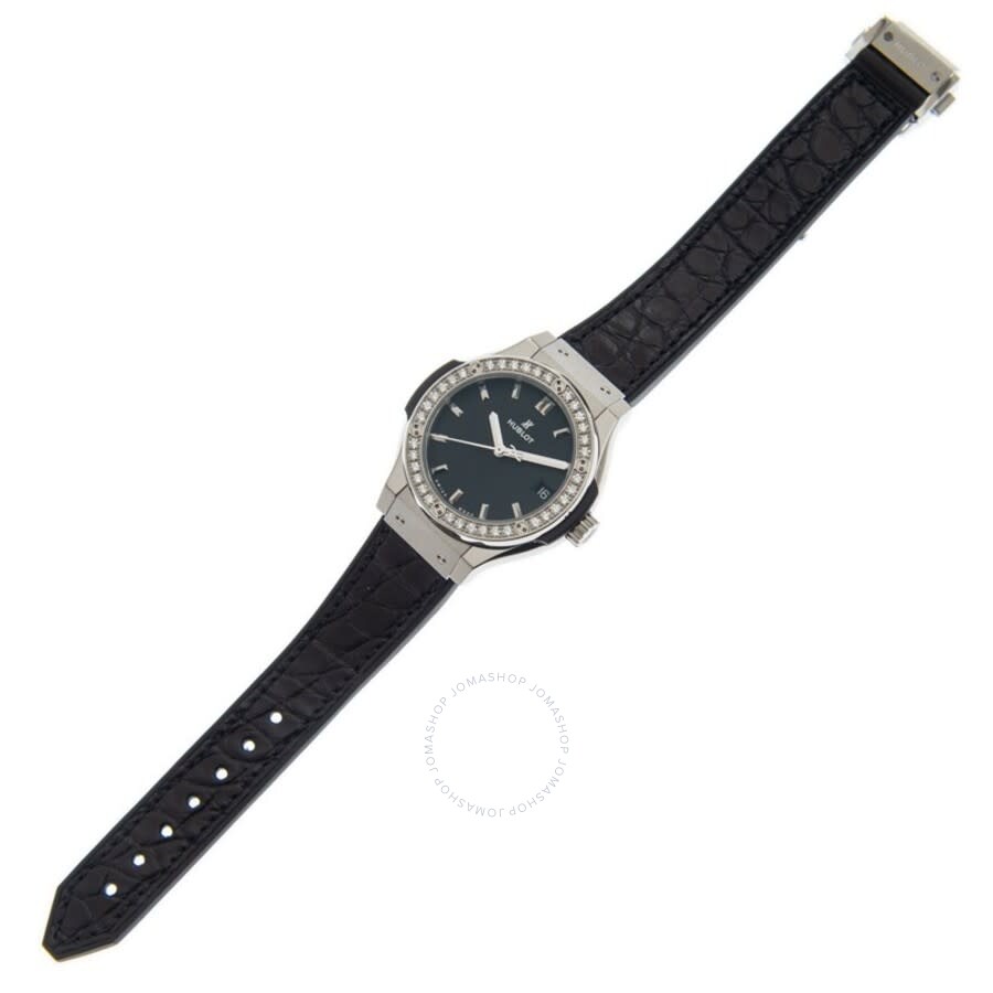 Replica Hublot Classic Fusion Quartz Diamond Black Dial Ladies Watch 581.NX.1171.LR.1104 - Image 3
